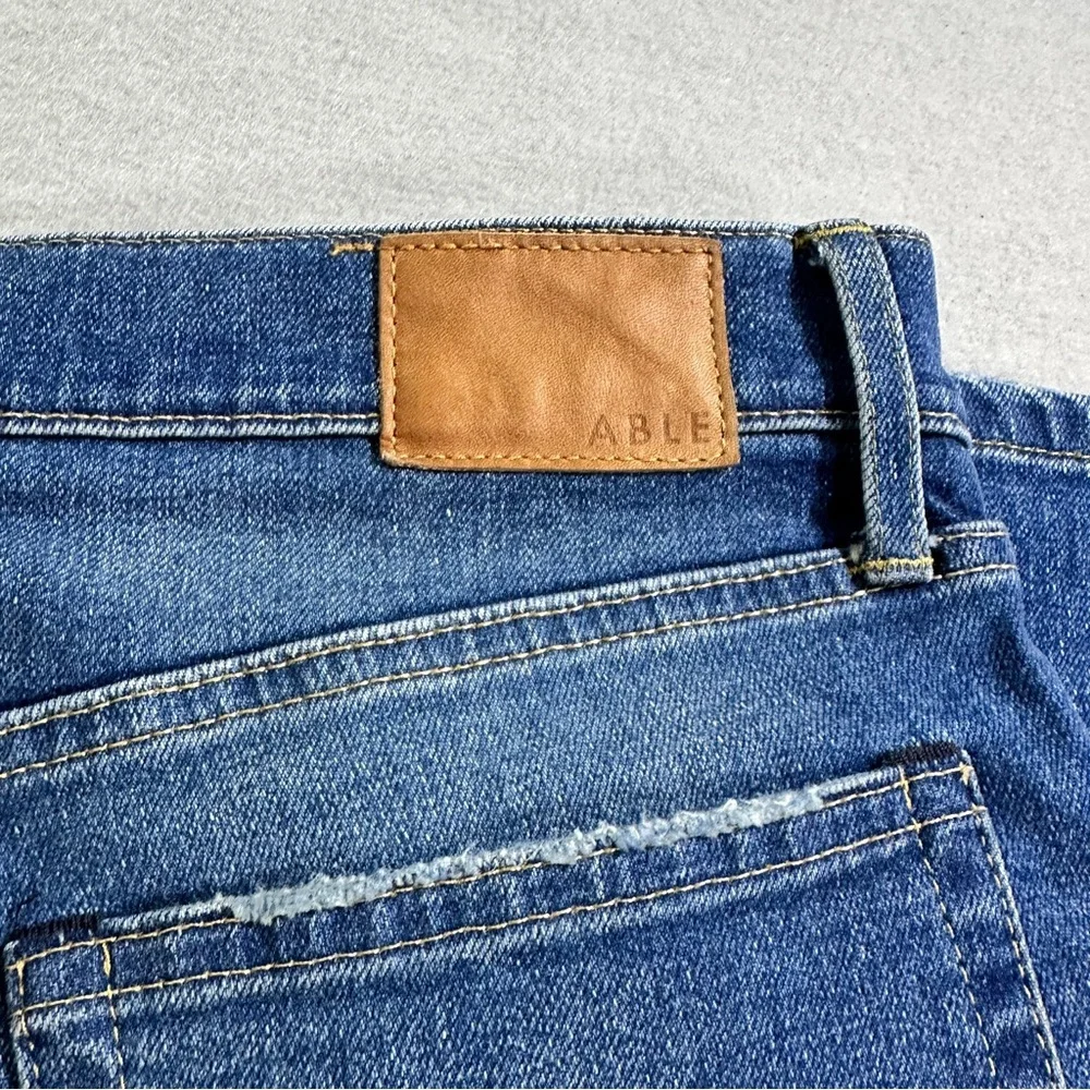 ABLE‎ Womens Mid Rise Skinny Jeans Size 29 Medium Wash Stretch Denim EUC Modern